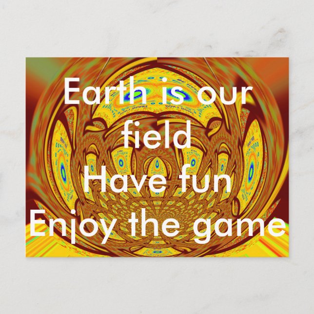 Carte Postale Art de baseball jaune doré Imprimer (Devant)
