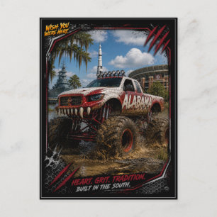 Carte Postale Art de camion monstre tout-terrain de l'Alabama
