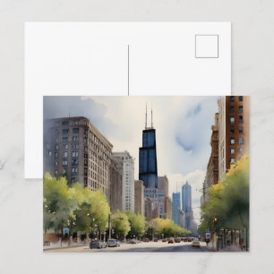 Carte Postale Art de Chicago