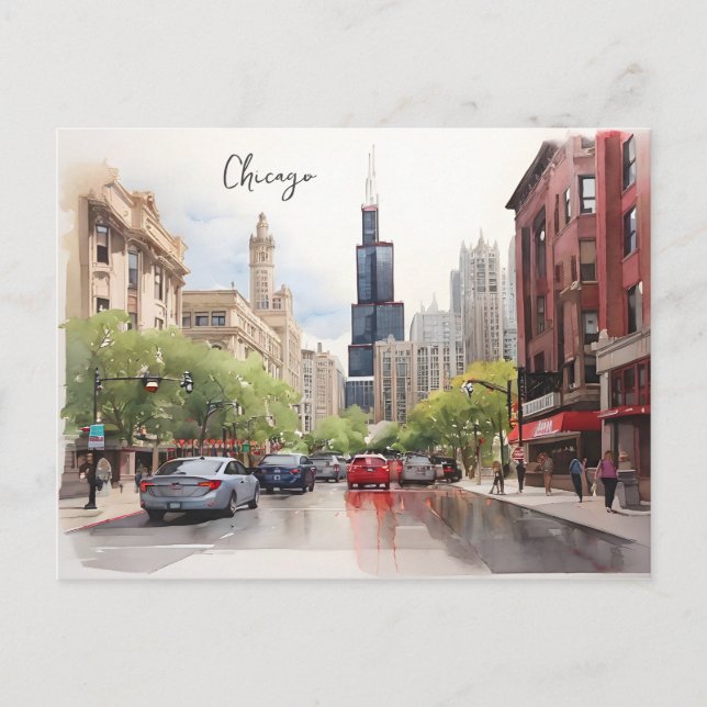 Carte Postale Art de Chicago (Devant)