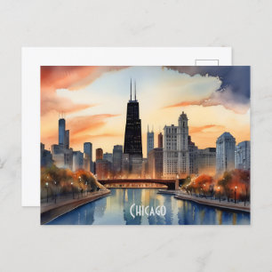 Carte Postale Art de Chicago