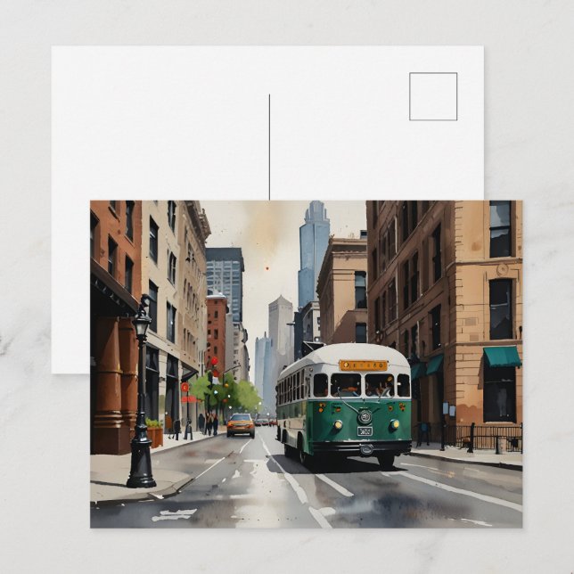 Carte Postale Art de Chicago (Devant / Derrière)