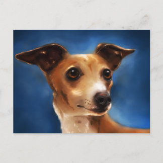 Carte Postale Art de Chien gris italien - Magnifico
