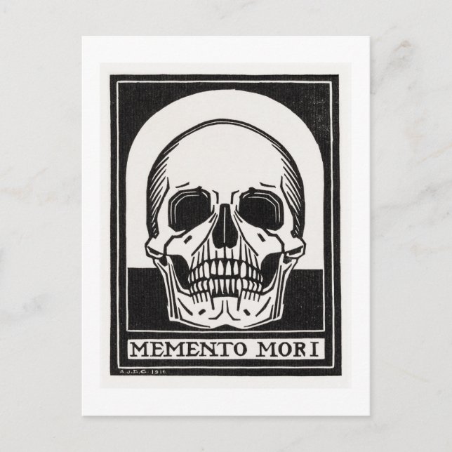 Carte Postale Art de crâne Memento Mori (Devant)