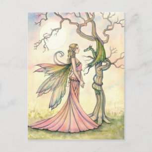 Carte Postale Art de fée mystique et de dragon