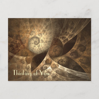 Carte Postale Art de fractale de cannelle et de gingembre