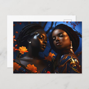 Carte Postale Art de la mode africain