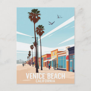 Carte Postale Art de la promenade de Venice Beach en Californie