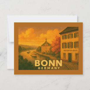 Carte Postale Art de la ville de Bonn Allemagne