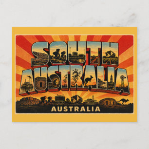 Carte Postale Art de l'affiche de voyage vintage d'Australie-Mér
