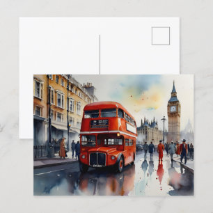 Carte Postale Art de l'aquarelle à Londres