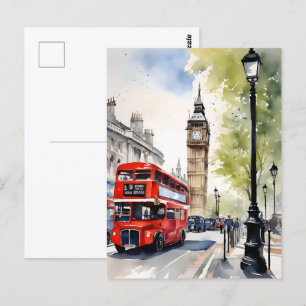 Carte Postale Art de l'aquarelle à Londres