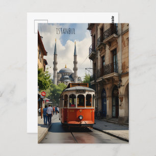 Carte Postale Art de l'aquarelle d'Istanbul