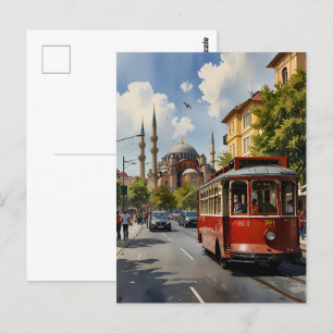 Carte Postale Art de l'aquarelle d'Istanbul