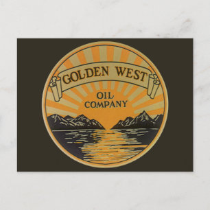Carte Postale Art de l'étiquette de produit vintage, Golden West