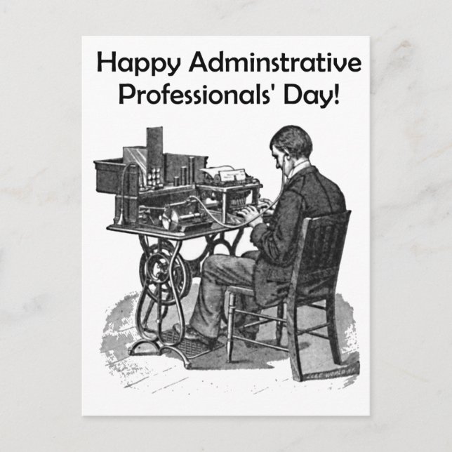 Carte Postale Art de l'homme de jour professionnel administratif (Devant)