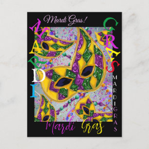 CARTE POSTALE ART DE MARDI GRAS