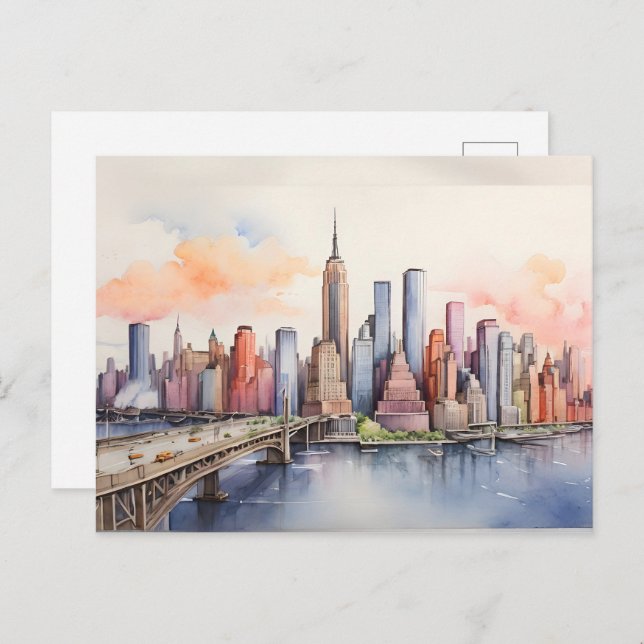 Carte Postale Art de New York (Devant / Derrière)