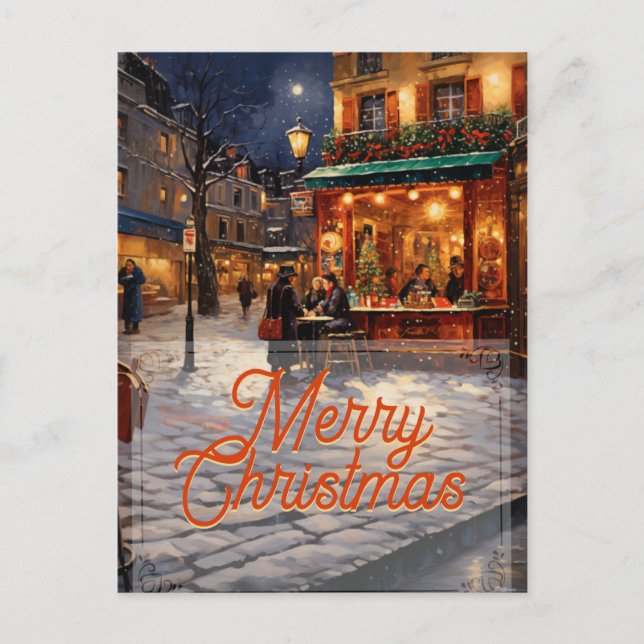 Carte Postale Art de Noël Paris (Devant)