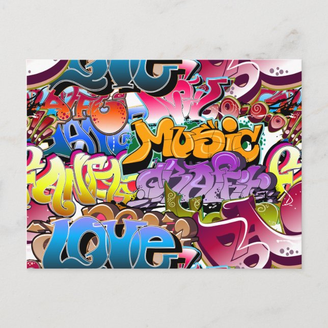 Carte Postale Art de rue de graffiti (Devant)