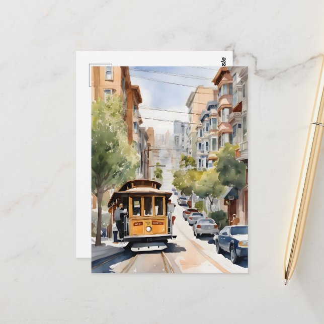 Carte Postale Art de San Francisco (Devant/Arrière en situation)