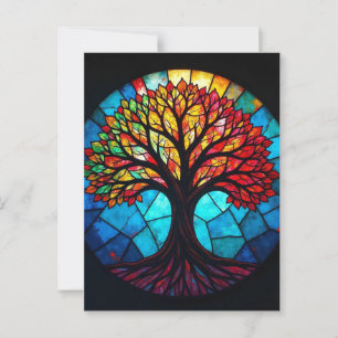 Carte Postale Art de verre, arbre de vie en verre