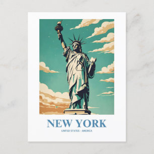 Carte Postale Art de voyage nostalgique de New York