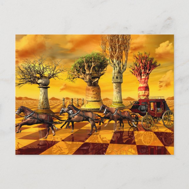 Carte Postale Art d'échecs (Devant)