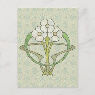 Carte Postale Art déco celtique design floral 2