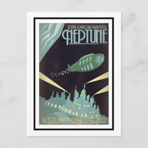Carte postale - Art Déco Découvrez Neptune