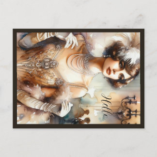 Carte Postale Art Déco Elegance vintage