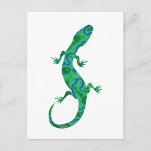 Carte Postale Art déco Grüner Gecko