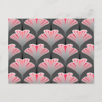 Carte Postale Art déco Lily, Grey / Grey / Coral rose