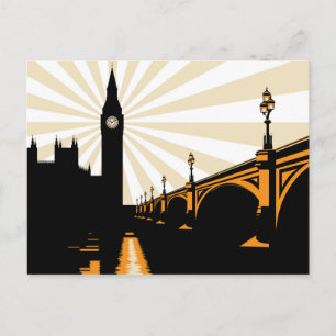 Carte postale Art déco Londres