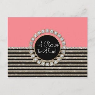 Carte Postale Art Déco Moderne Horizontale Parties scintillant e
