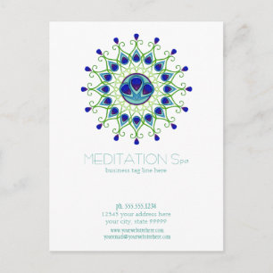 Carte Postale Art Déco Nouveau Peacock Feather Moderne