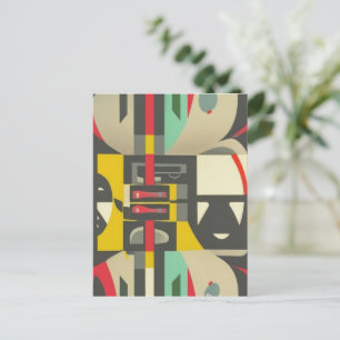 Carte Postale Art Déco rencontre le style Mid-Century Modern