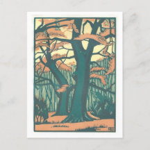 Art Déco vintage Arbres automnaux/Automnes
