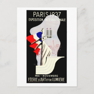 Carte Postale Art déco vintage Paris World expo 1937