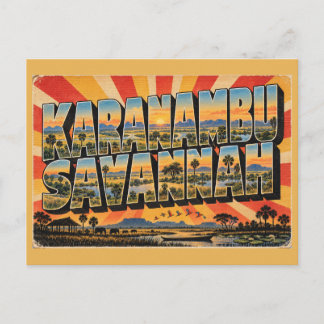 Carte Postale Art des zones humides de la savane de Karanambu