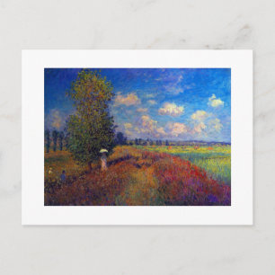 Carte Postale Art d'été impressionniste champs de pavot par Mone