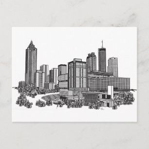 Carte Postale Art d'horizon d'Atlanta la Géorgie