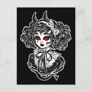 Carte Postale Art d'illustration de sorcière Salem