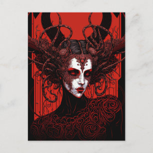 Carte Postale Art d'Imaginaire noir noir noir foncé
