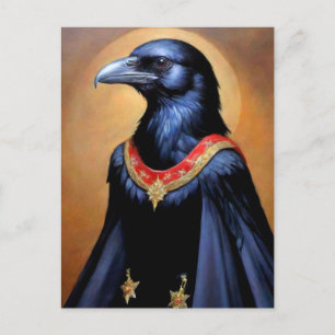 Carte Postale Art d'oiseau noir