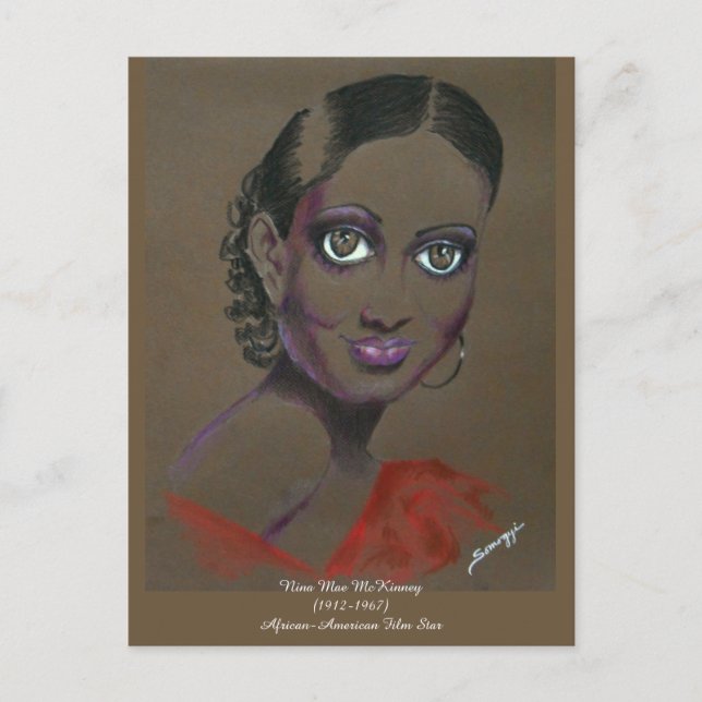 Carte Postale Art d'Orig/carte postale noire de Filmstar Nina (Devant)