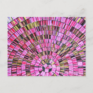 Carte Postale Art du carreau de verre balinais - Rose