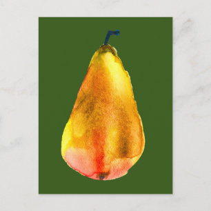 Carte Postale art du fruit Poire Dorée