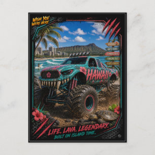 Carte Postale Art du tout-terrain de camion monstre d'Hawaï