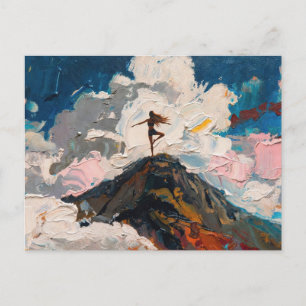 Carte Postale Art du Yoga : Beauté équilibrée (Peinture à l'huil